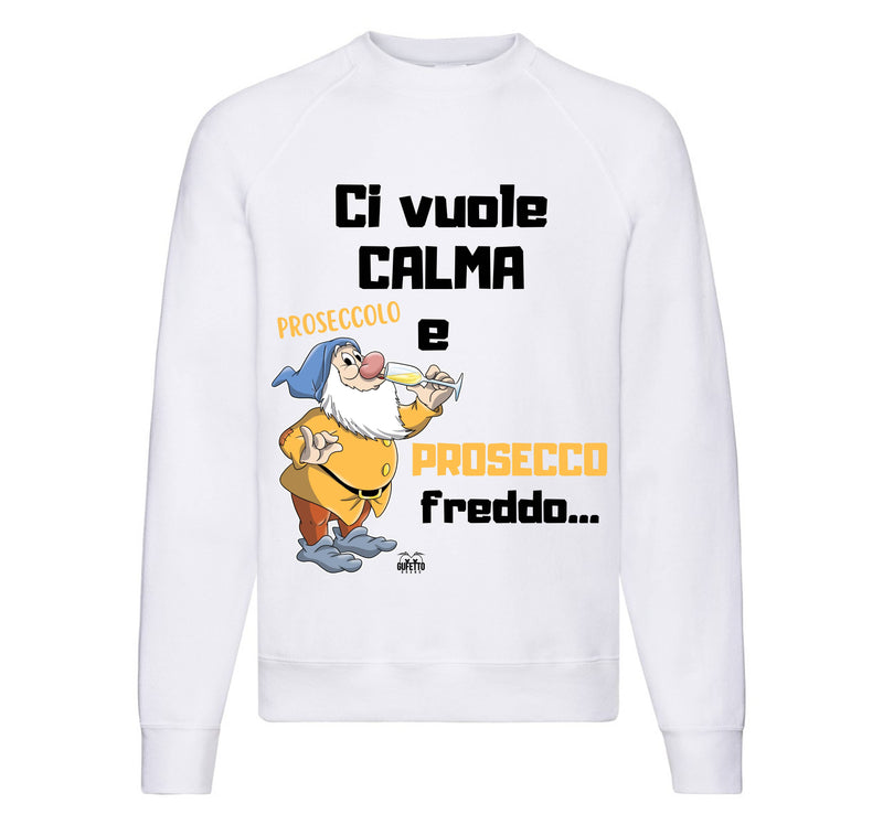 Felpa Classic Uomo Donna PROSECCO FREDDO ( PF450982345 ) - Gufetto Brand 
