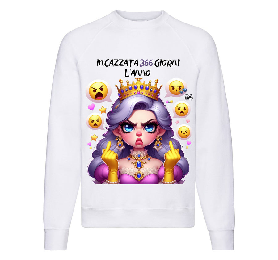 Felpa Classic Uomo Donna PRINCIPESSA INCAZZATA ( IN228866956  ) - Gufetto Brand 
