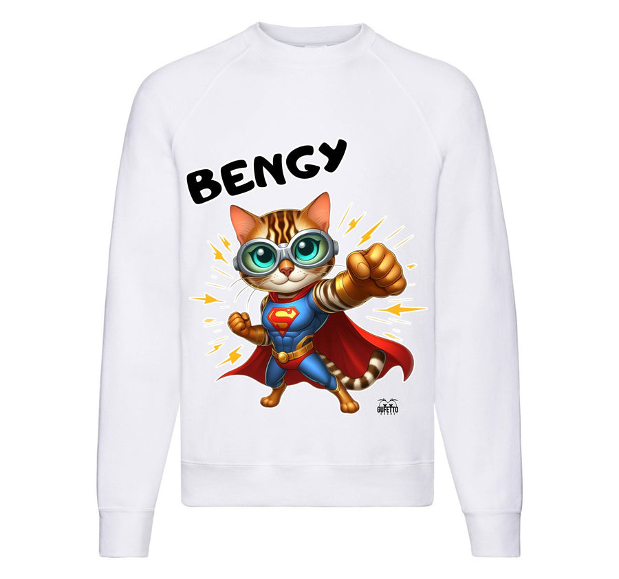 Felpa Classic Uomo Donna BENGY SUPER EROE BENGALA ( BE85236589 ) - Gufetto Brand 