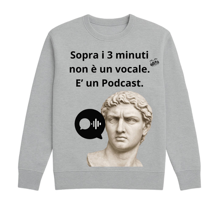 Felpa Classic Uomo Donna PODCAST ( PO1287549653 ) - Gufetto Brand 
