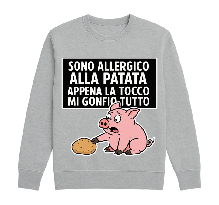 Felpa Classic Uomo Donna ALLERGICO ( MG6573425165 ) - Gufetto Brand 