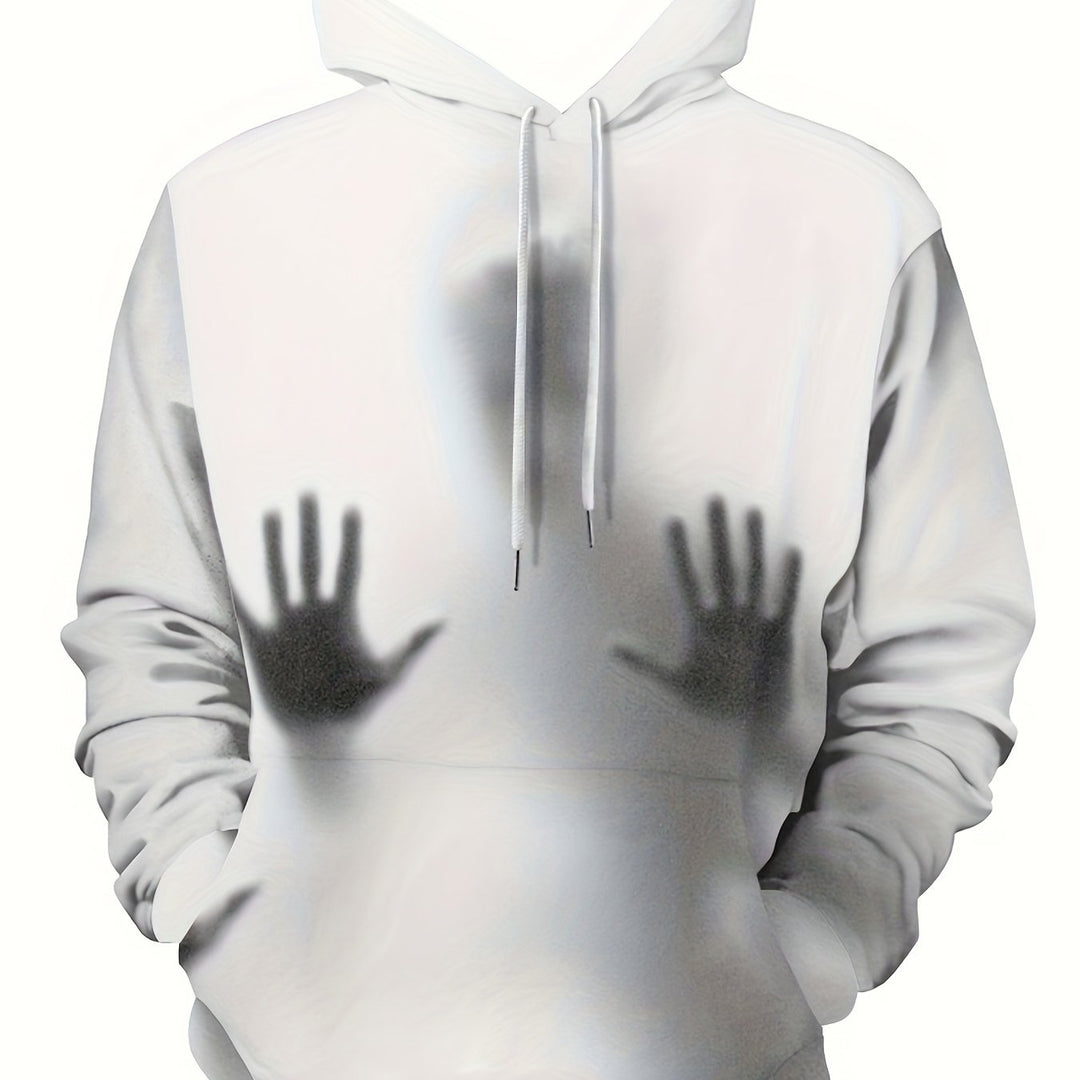 Men's Casual Creative Print Hoodie, Soft Trendy Hooded Sweatshirt For Spring/Autumn Wear - Gufetto Brand 