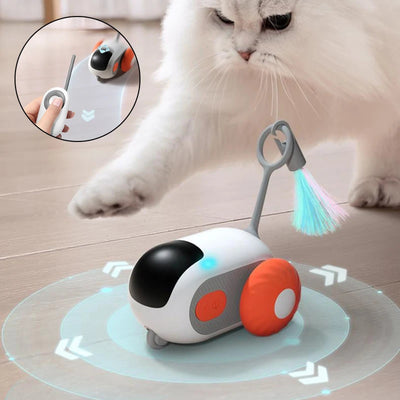 Giocattolo interattivo auto per gatti con telecomandato, ricarica USB. - Gufetto Brand 
