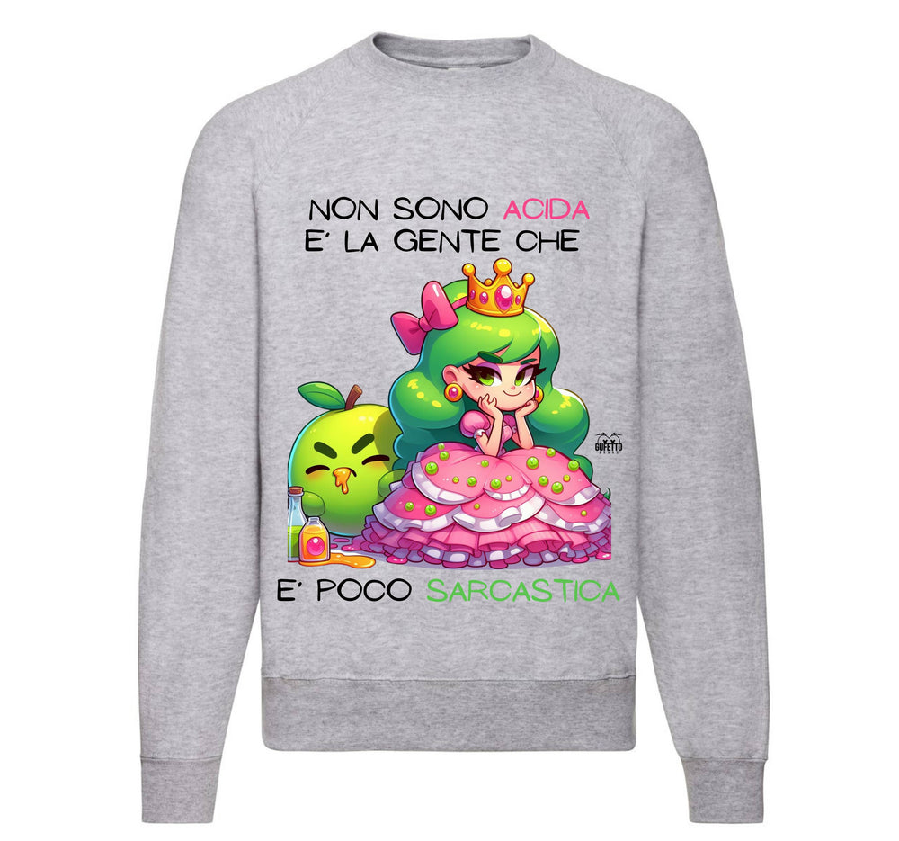 Felpa Classic Uomo Donna PRINCIPESSA ACIDA ( PA89047834 ) - Gufetto Brand 