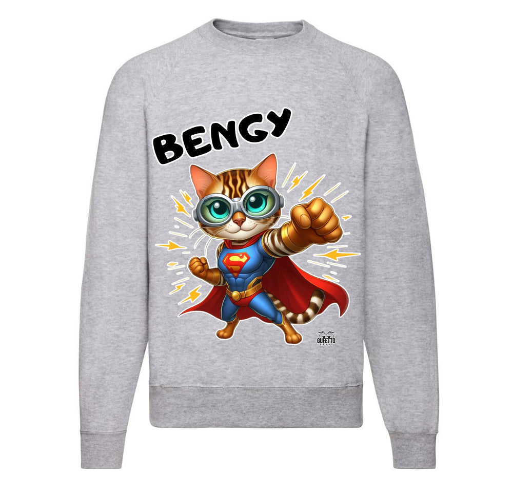 Felpa Classic Uomo Donna BENGY SUPER EROE BENGALA ( BE85236589 ) - Gufetto Brand 