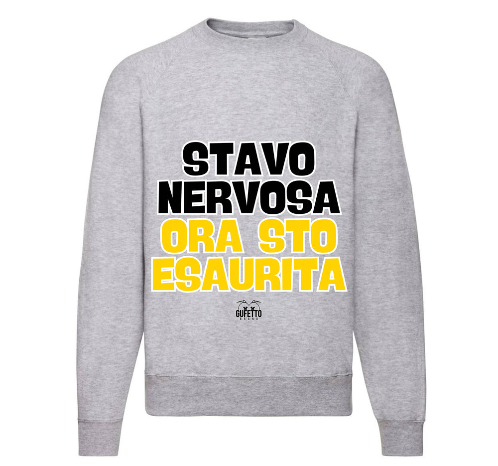 Felpa Classic Uomo Donna NERVOSA ( ST9365734099856 ) - Gufetto Brand 