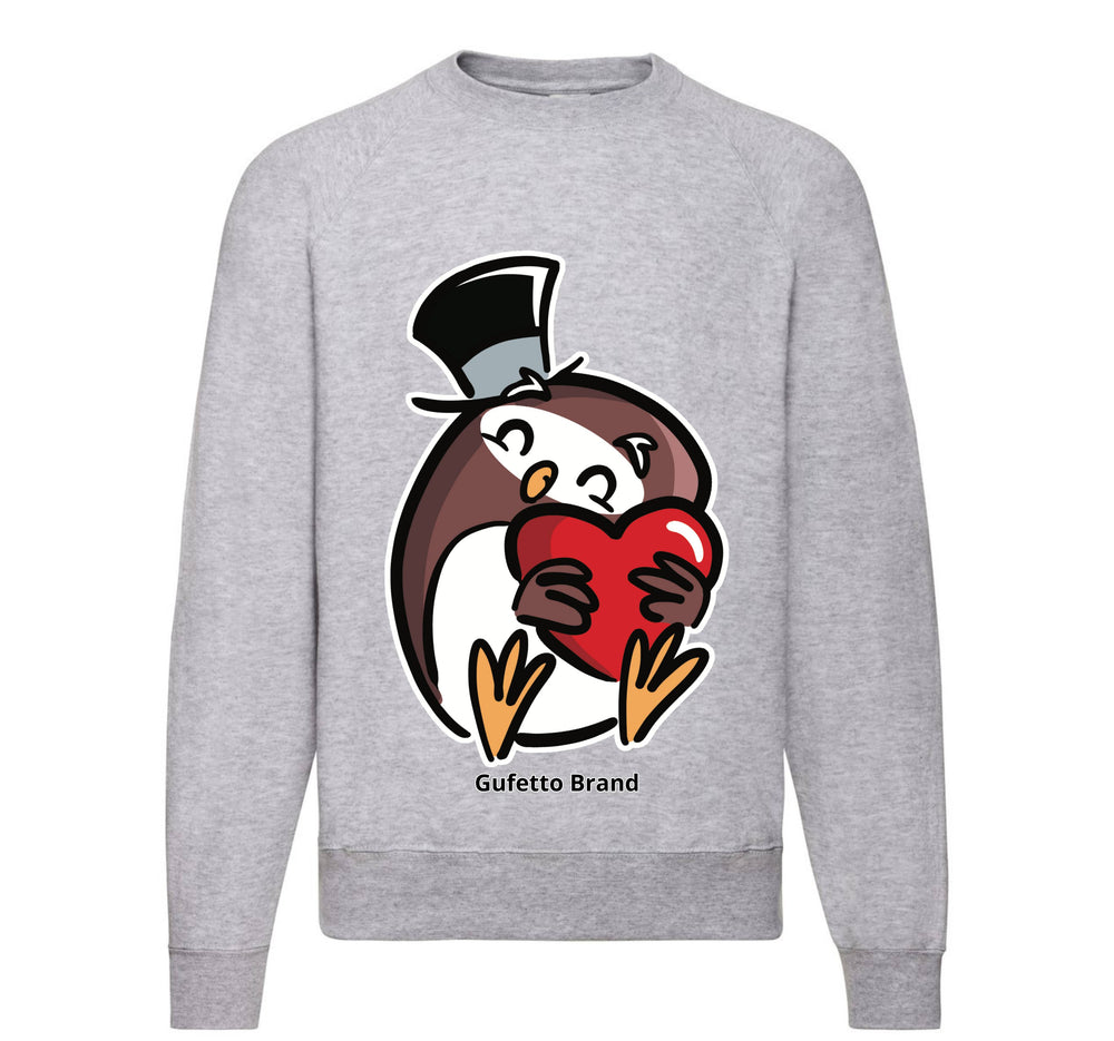 Felpa Classic Uomo Donna GUFETTO CUORE ( GC309811128 ) - Gufetto Brand 