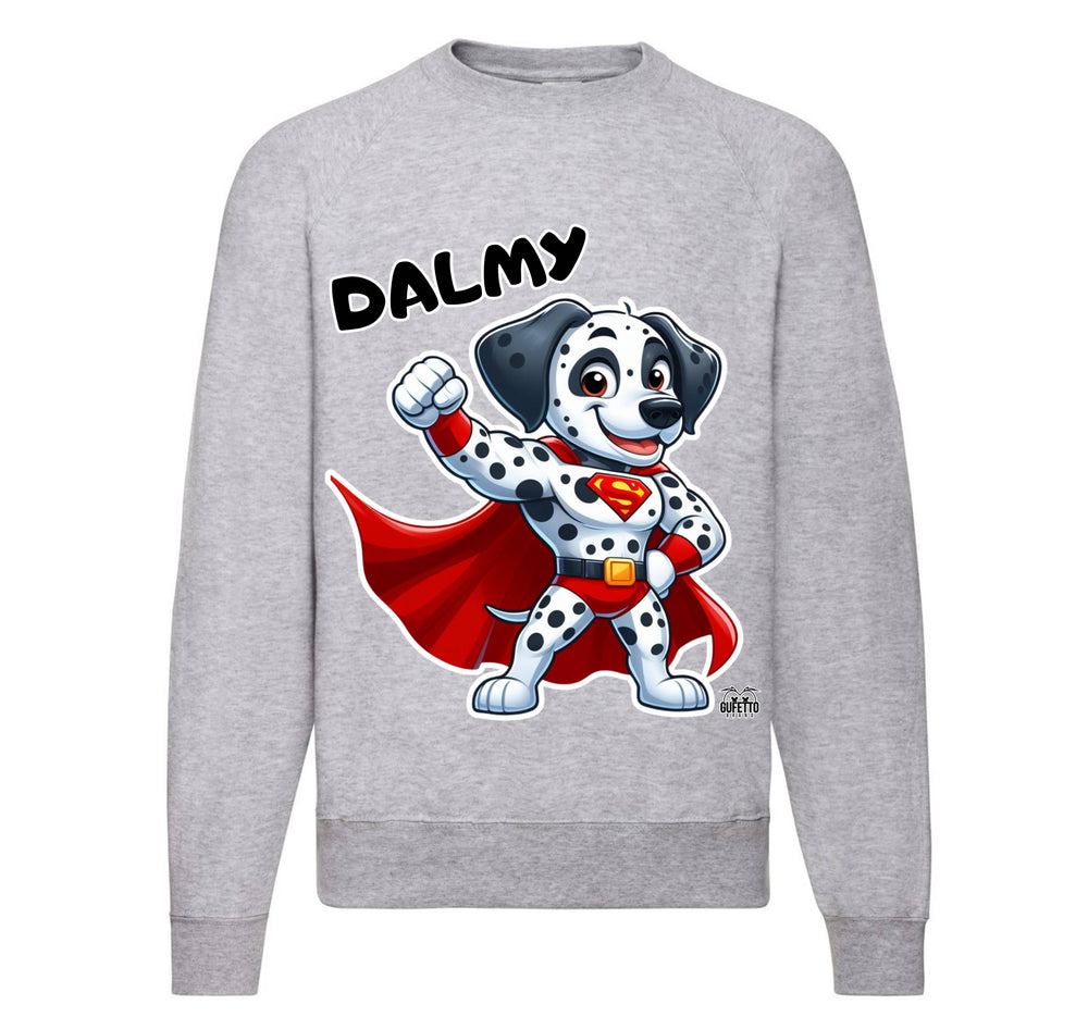 Felpa Classic Uomo Donna DALMY SUPER EROE ( DA8936574896 ) - Gufetto Brand 