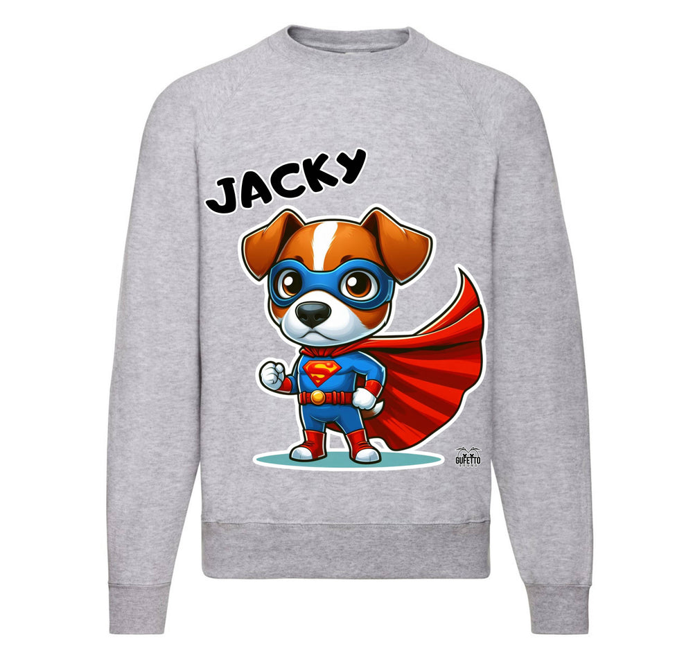 Felpa Classic Uomo Donna JACKY SUPER EROE ( JA7539516458 ) - Gufetto Brand 