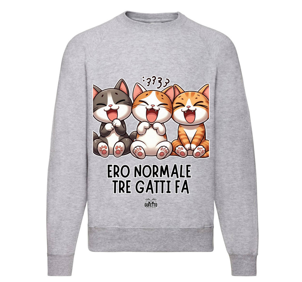 Felpa Classic Uomo Donna TRE GATTI FA ( TR8019274653758 ) - Gufetto Brand 