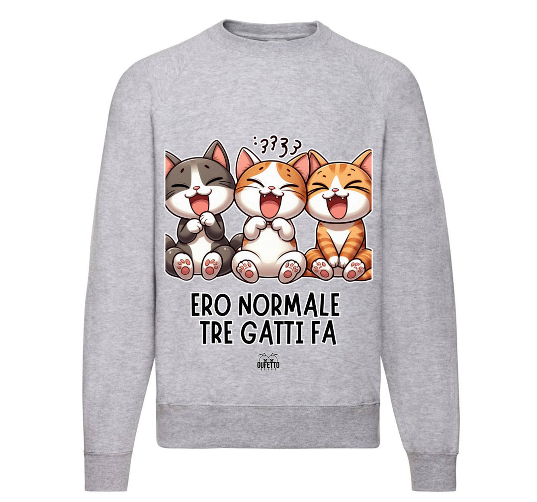 Felpa Classic Uomo Donna TRE GATTI FA ( TR8019274653758 ) - Gufetto Brand 