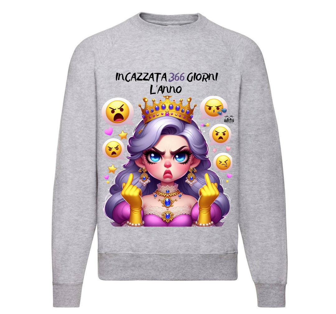 Felpa Classic Uomo Donna PRINCIPESSA INCAZZATA ( IN228866956  ) - Gufetto Brand 