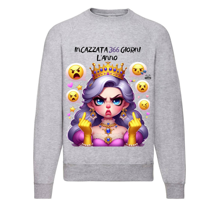 Felpa Classic Uomo Donna PRINCIPESSA INCAZZATA ( IN228866956  ) - Gufetto Brand 