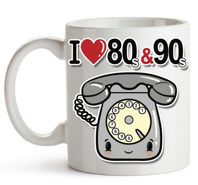 Tazza I LOVE 80/90 TELEFONO ( T893666578 ) - Gufetto Brand 