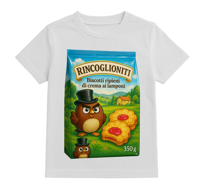 T-shirt Bambino/a BISCOTTI RINCOGLIONITI ( BR560987345 ) - Gufetto Brand 