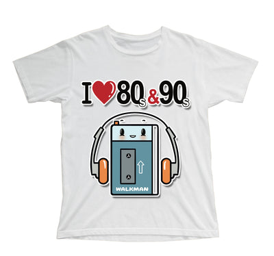 T-shirt Bambino/a I LOVE 80/90 WALKMAN ( WA8054362 ) - Gufetto Brand 