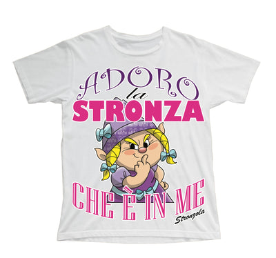 T-shirt Bambino/a STRONZOLA ADORO ( AD87891236558 ) - Gufetto Brand 