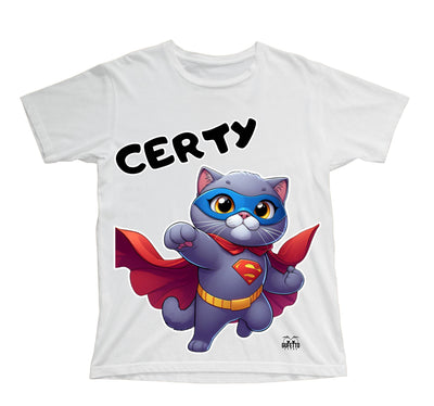 T-shirt Bambino/a CERTY SUPER EROE CERTOSINO ( CE93638596 ) - Gufetto Brand 