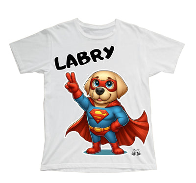 T-shirt Bambino/a LABRY SUPER EROE ( LA1364978569 ) - Gufetto Brand 