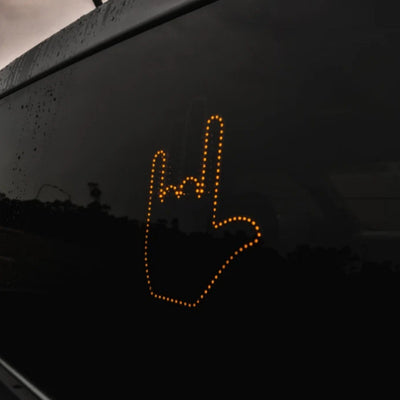 Divertente nuova luce per gesti illuminata a LED per auto con segnaletica stradale a distanza. - Gufetto Brand 