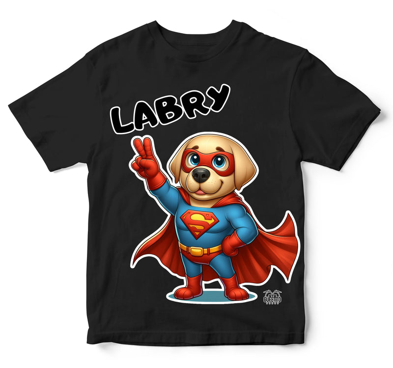 T-shirt Bambino/a LABRY SUPER EROE ( LA1364978569 ) - Gufetto Brand 