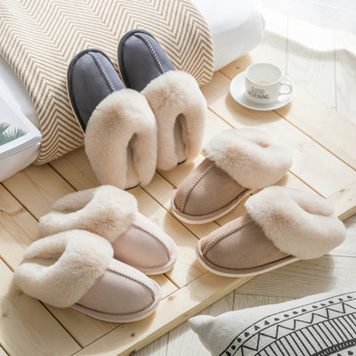 Pantofole in peluche per la casa Scarpe da donna in cotone per l'autunno e l'inverno - Gufetto Brand 