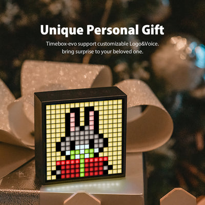 Altoparlante portatile Bluetooth con display LED programmabile per sveglia e orologio per la creazione di Pixel Art, regalo unico - Gufetto Brand 