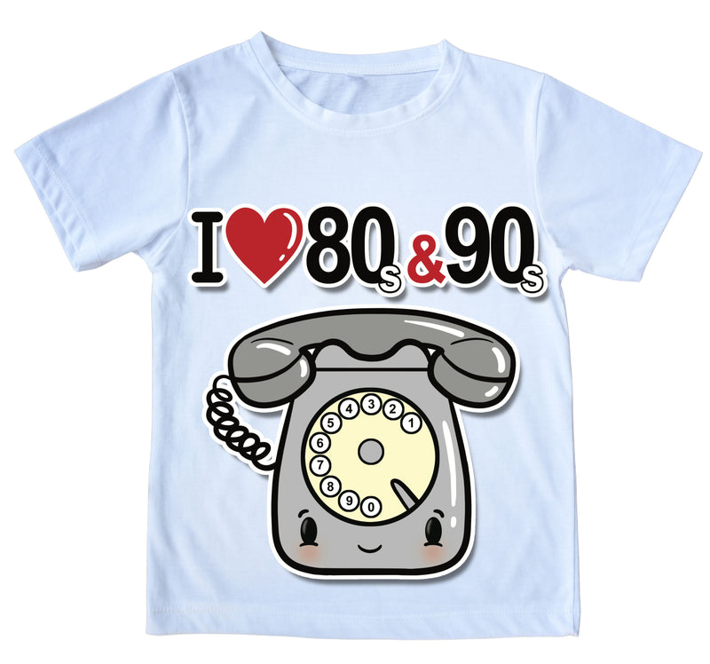 T-shirt Uomo I LOVE 80/90 TELEFONO ( T893666578 ) - Gufetto Brand 