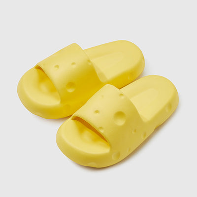 Pantofole stile formaggio Scarpe da casa carine per le donne Pantofole da bagno morbide - Gufetto Brand 