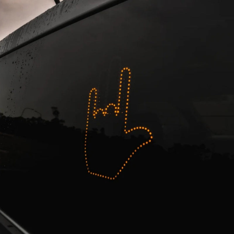 Divertente nuova luce per gesti illuminata a LED per auto con segnaletica stradale a distanza. - Gufetto Brand 