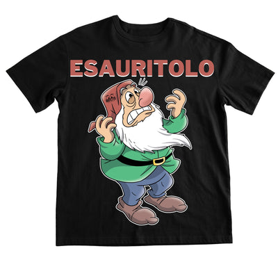 T-shirt NERA UOMO ESAURITOLO Outlet - Gufetto Brand 