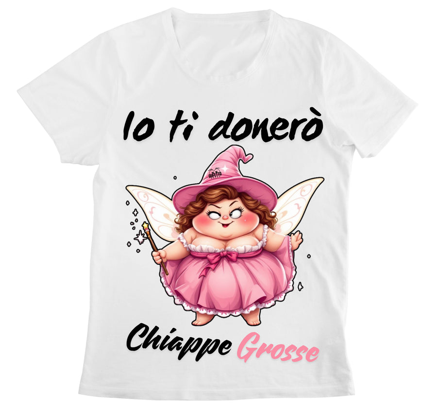 T-shirt Donna Le Fatine Ignoranti CHIAPPE GROSSE ( CG7098452 ) - Gufetto Brand 