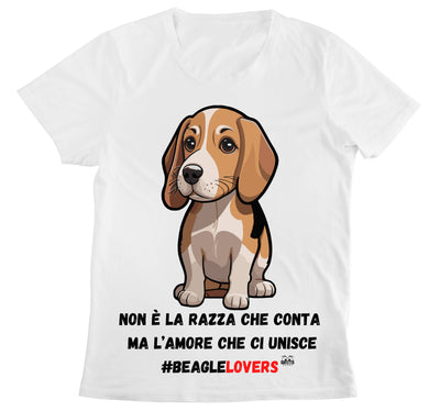 T-shirt Donna BEAGLE LOVERS ( B802388654 ) - Gufetto Brand 