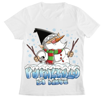 T-shirt Donna PUPAZZOLO DI NEVE ( PN0923468 ) - Gufetto Brand 