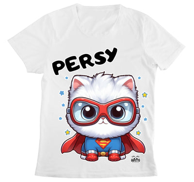 T-shirt Donna PERSY SUPER EROE PERSIANO ( PE75968796 ) - Gufetto Brand 