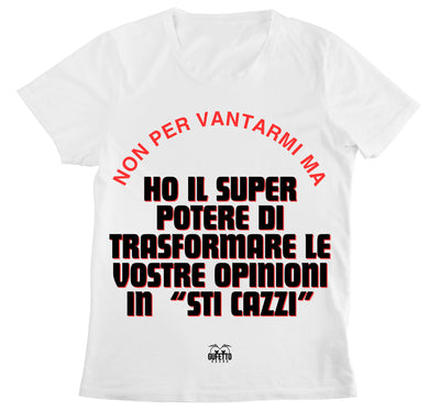 T-shirt Donna SUPERPOTERE ( SU1489324589 ) - Gufetto Brand 