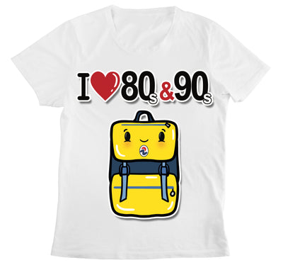 T-shirt Donna I LOVE 80/90 ZAINO ( ZA89056478 ) - Gufetto Brand 