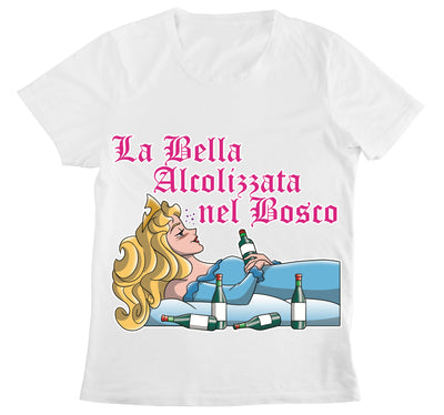 T-shirt Donna LA BELLA ALCOLIZZATA ( AL670423091 ) - Gufetto Brand 