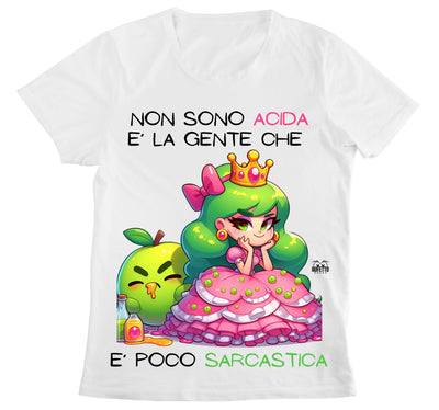 T-shirt Donna PRINCIPESSA ACIDA ( PA89047834 ) - Gufetto Brand 