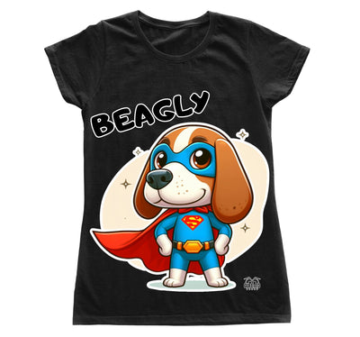 T-shirt Donna BEAGLY SUPER EROE ( BE2385746985 ) - Gufetto Brand 