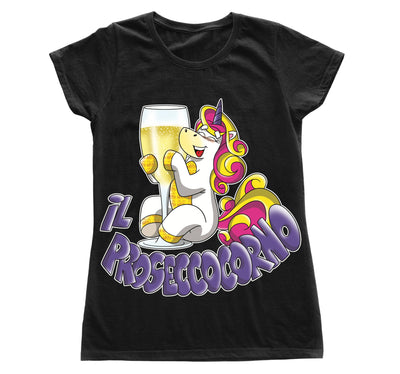 T-shirt Donna IL PROSECCOCORNO ( PR6097845 ) - Gufetto Brand 