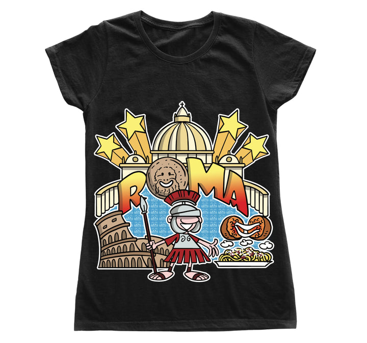 T-shirt Donna ROMA ( RM89028364750 ) - Gufetto Brand 