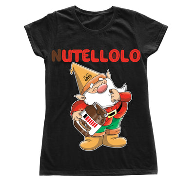 T-shirt Bambino Nutellolo Nera Outlet - Gufetto Brand 