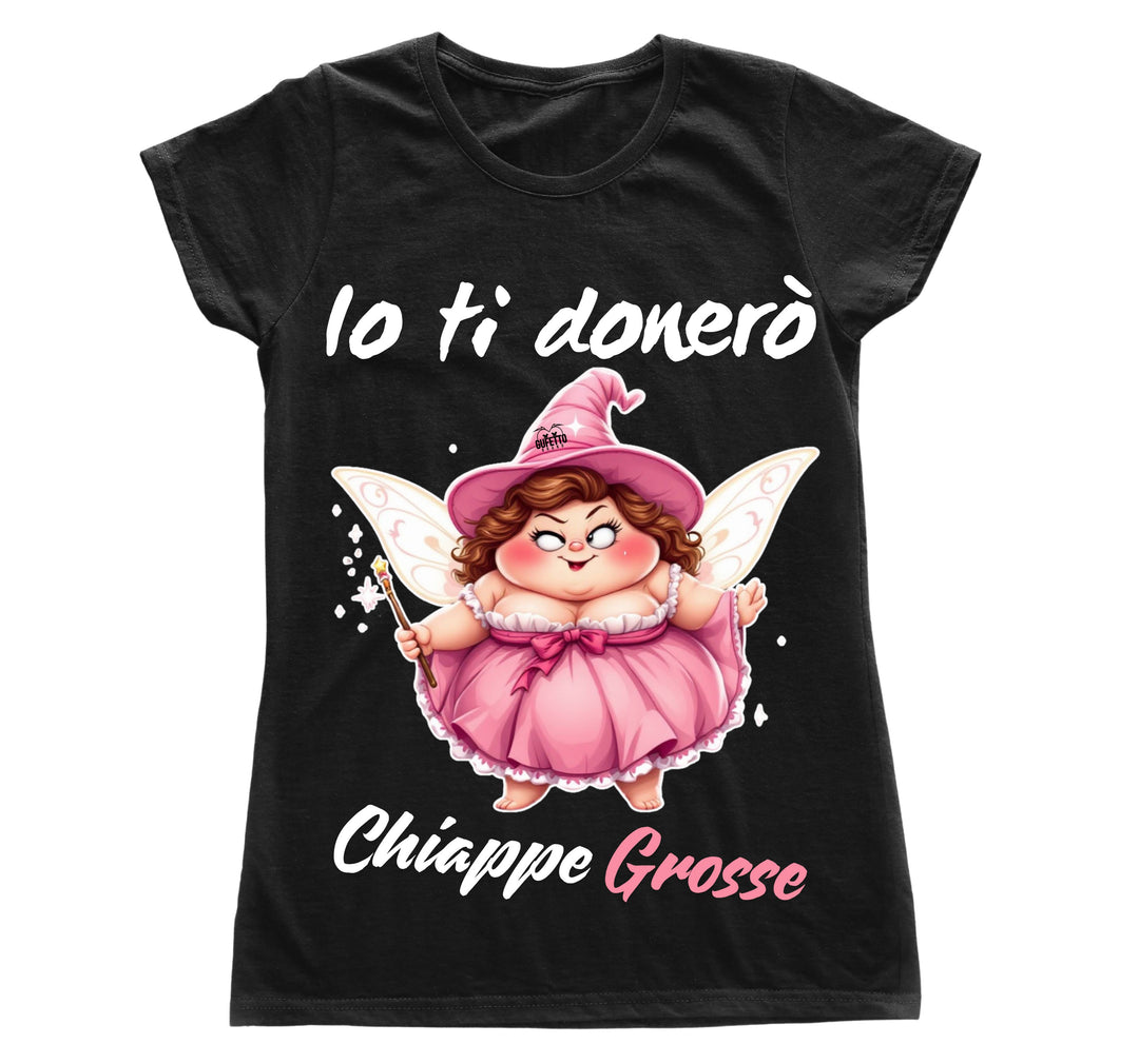 T-shirt Donna Le Fatine Ignoranti CHIAPPE GROSSE ( CG7098452 ) - Gufetto Brand 