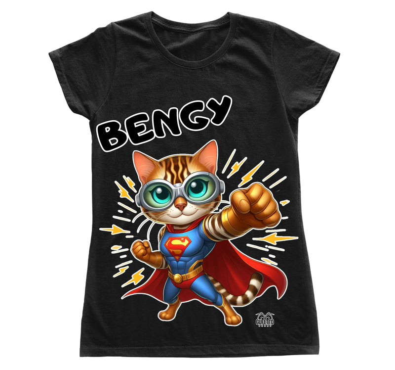 T-shirt Donna BENGY SUPER EROE BENGALA ( BE85236589 ) - Gufetto Brand 