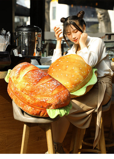 Cuscino creativo e divertente per il cuscino del pane con hamburger - Gufetto Brand 