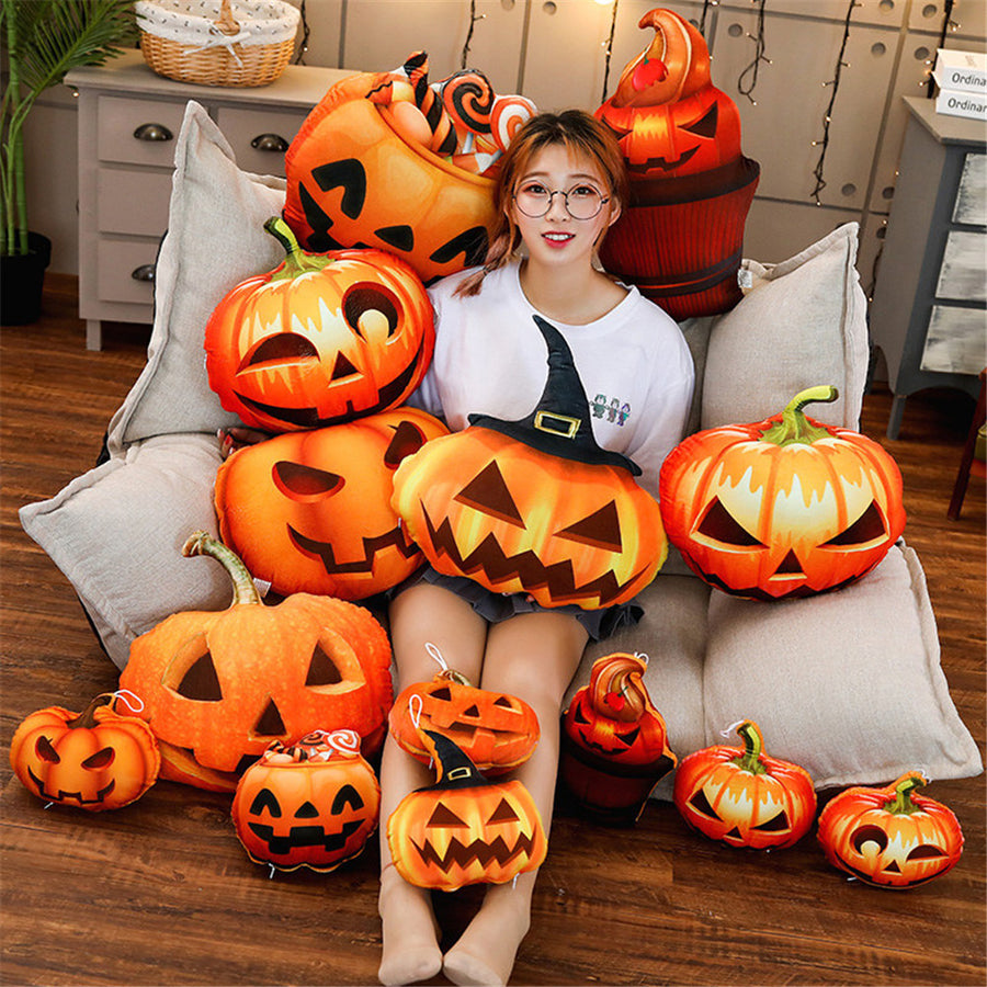 Divertente cuscino a forma di zucca - Gufetto Brand 