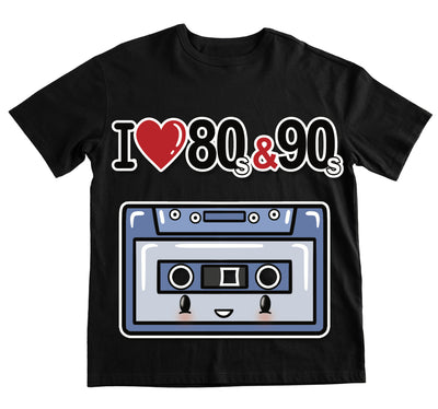 T-shirt Uomo I LOVE 80/90 MUSICASSETTA ( M44400874 ) - Gufetto Brand 