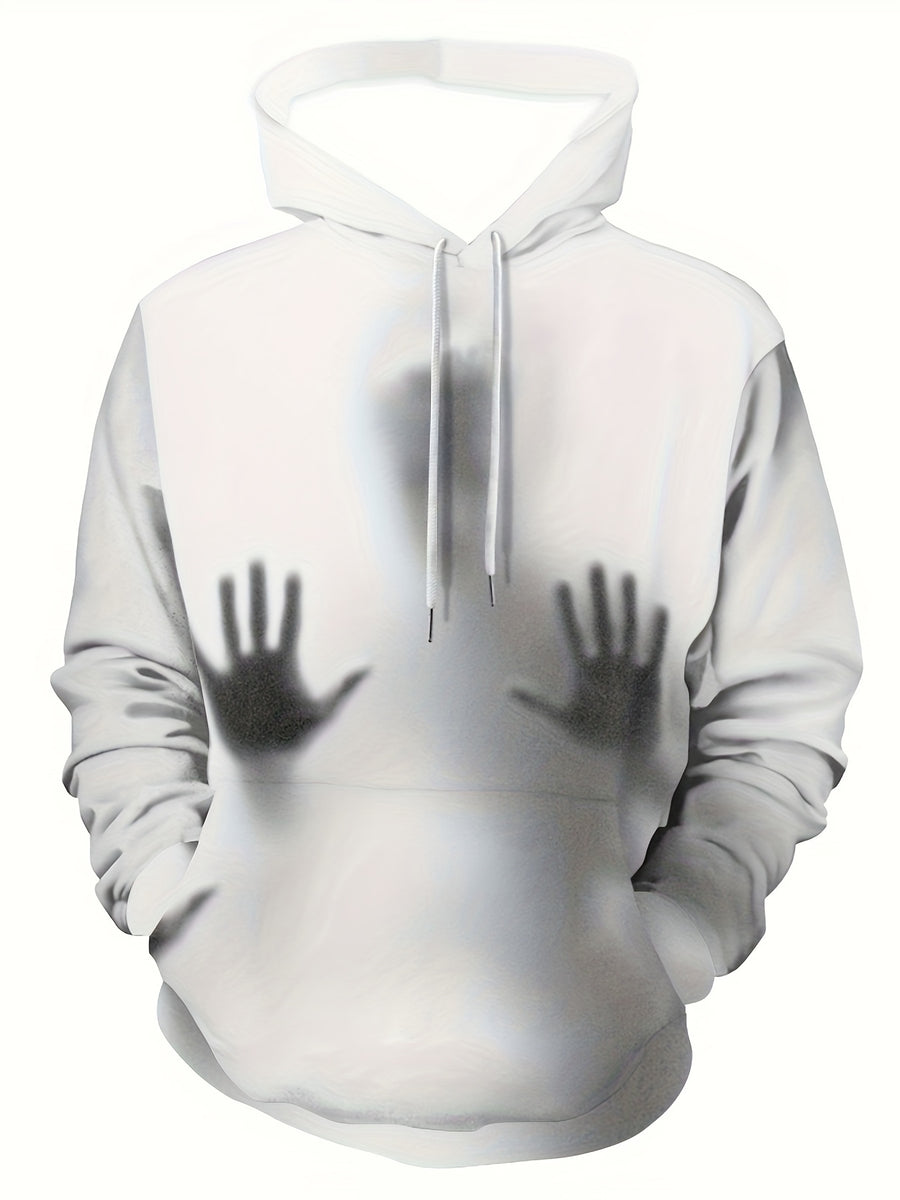 Men's Casual Creative Print Hoodie, Soft Trendy Hooded Sweatshirt For Spring/Autumn Wear - Gufetto Brand 