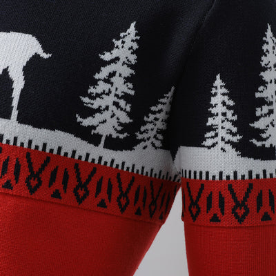 Maglione natalizio da uomo con piccolo cervo - Gufetto Brand 
